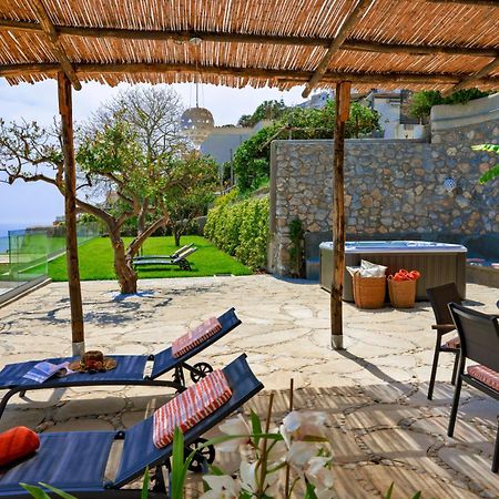 Villa Mimina - Exclusive Villa With Garden, Jacuzzi And Sea View Praiano Exterior photo