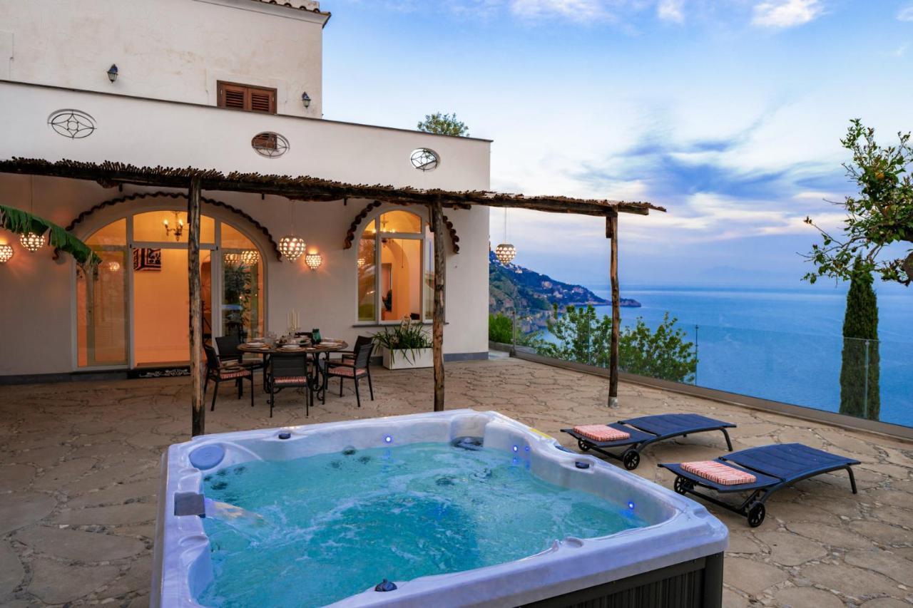 Villa Mimina - Exclusive Villa With Garden, Jacuzzi And Sea View Praiano Exterior photo
